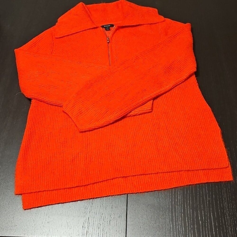 RW&CO Zip up sweater in Coral